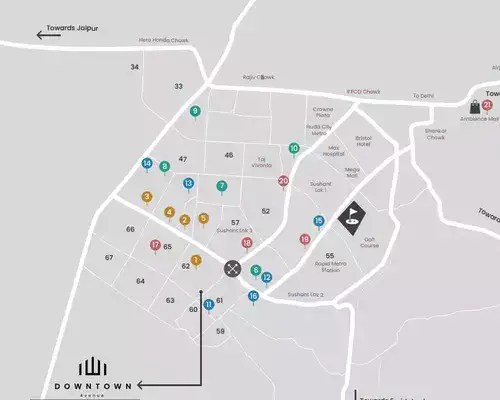 Location Advantages Of Adani Downtown Avenue Sector 62 Gurgaon